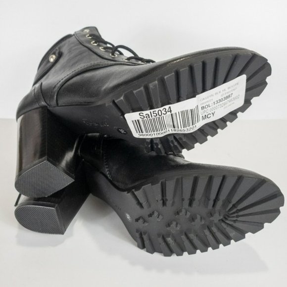 Style & Co. Cassyn Leather Closed Toe Ankle Boots Black -8 - Picture 3 of 3